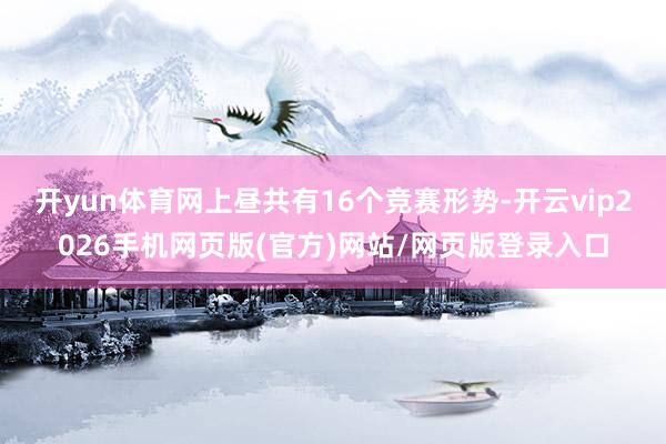 开yun体育网上昼共有16个竞赛形势-开云vip2026手机网页版(官方)网站/网页版登录入口